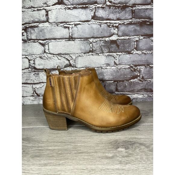 Pikolinos Booties Huelma W2Z Leather Mid Heel Ankle Boots Women Sz 38EU/7.5M US - Picture 13 of 16